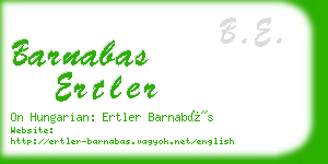 barnabas ertler business card